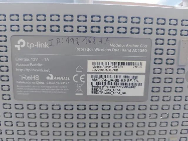 Roteador TP LINK Archer C60 AC1350 - Foto 3