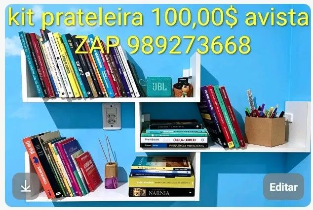 Kit prateleiras em U, em MDF 