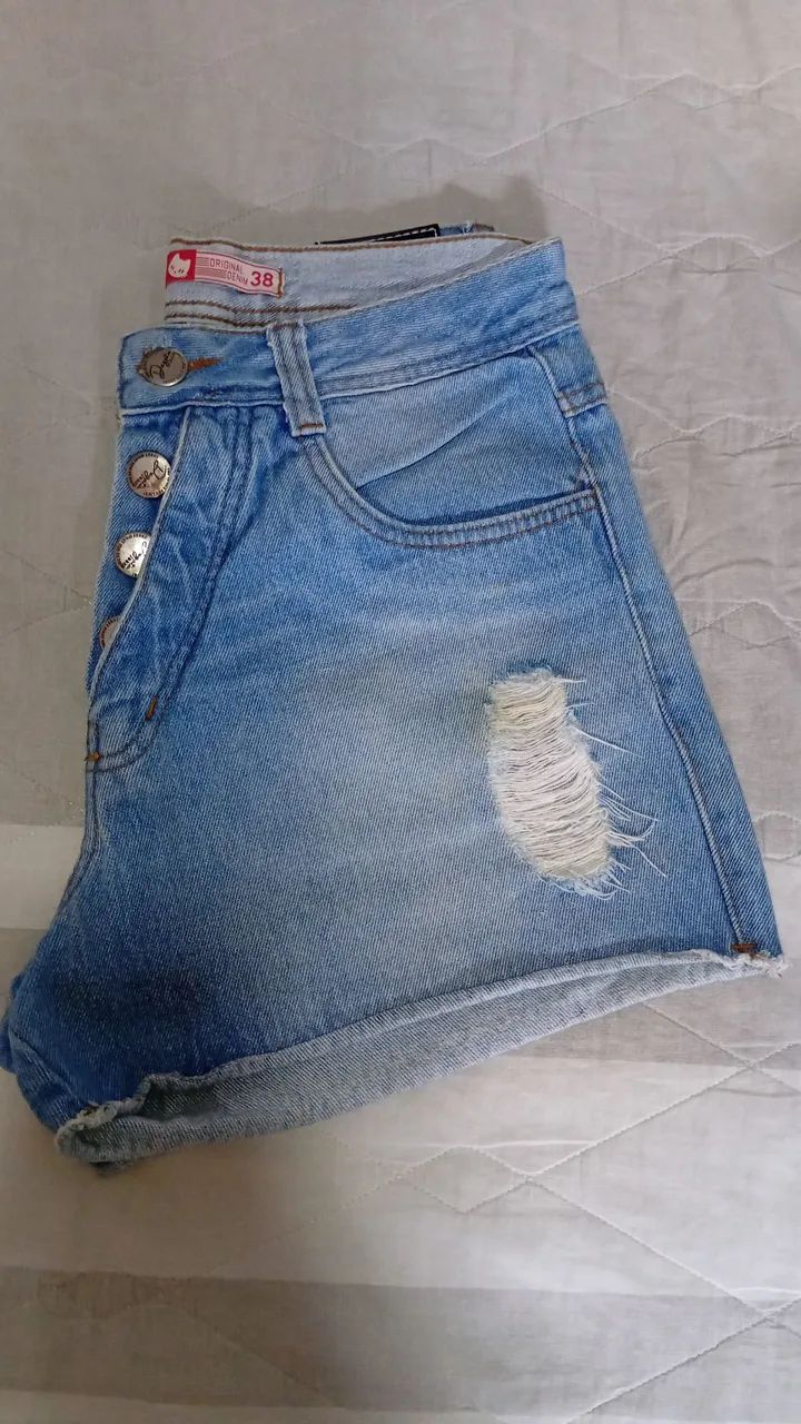 Short jeans curto, Dagata