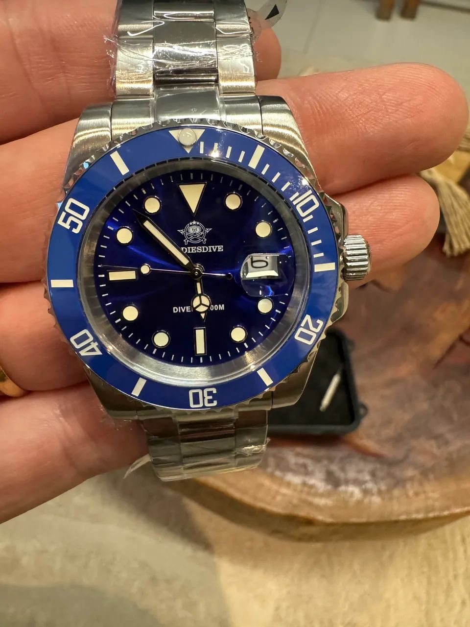 Relógio Addiesdive Submariner azul 41mm - Foto 2