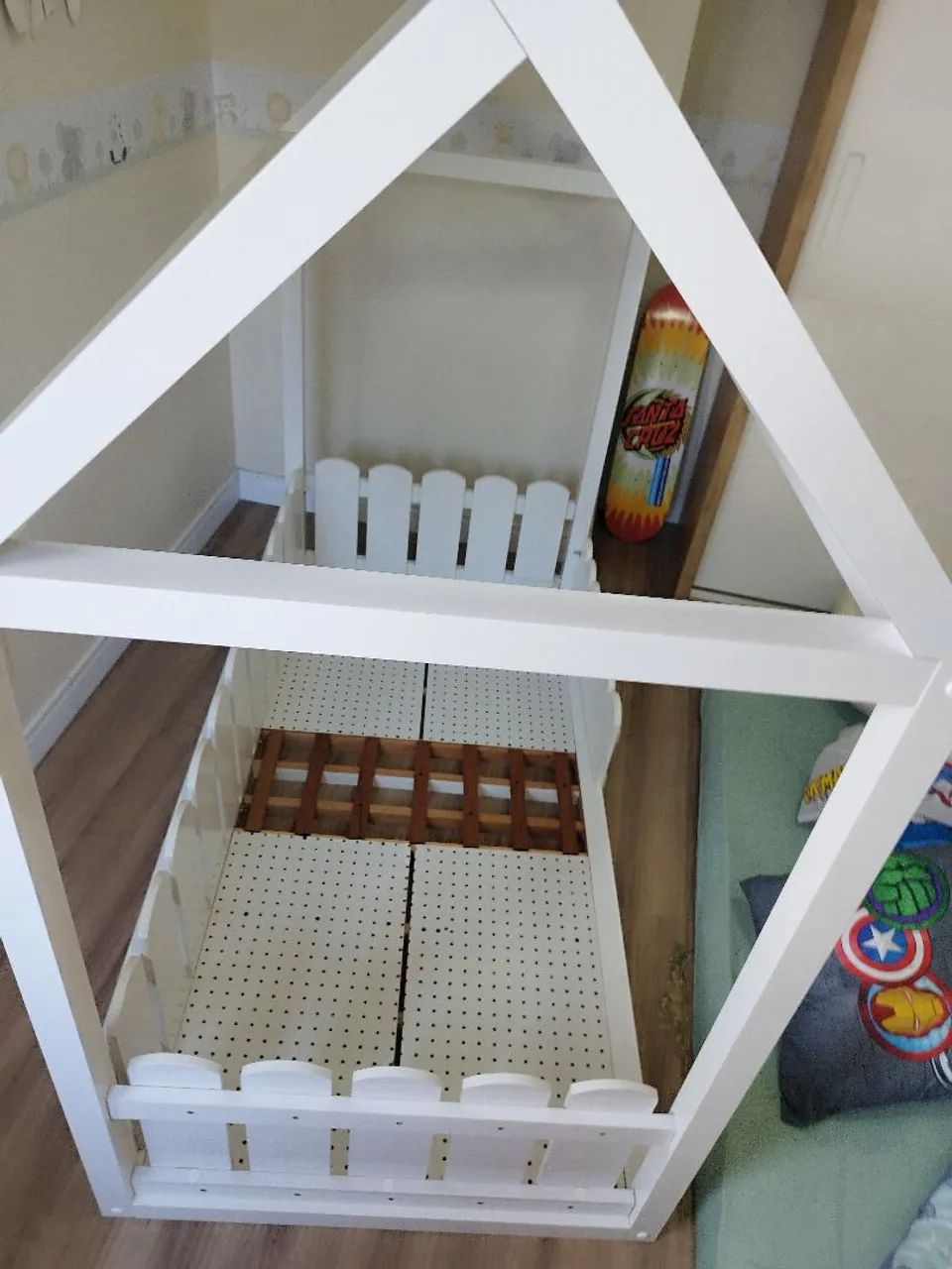 Mini cama montessoriana com colchão e almofadas safári  - Foto 5
