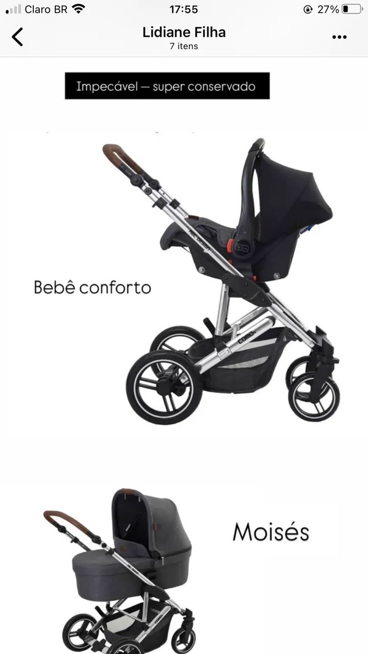 Carrinho bebê completo