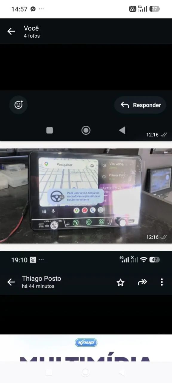 Multimídia 9 polegadas 1 Din .carplay Android auto sem fio.serve seu carro  - Foto 3
