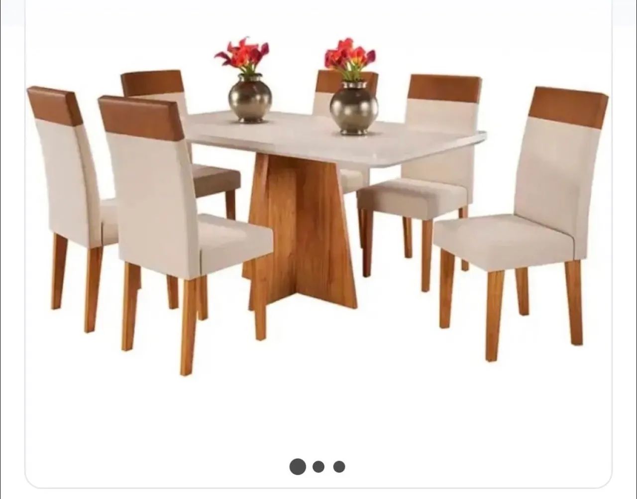 Mesa jantar 6 cadeiras MDF  - Foto 4