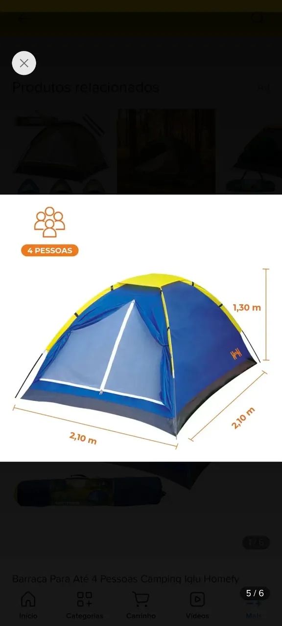 Barraca de Camping para até 4 pessoas - Foto 2
