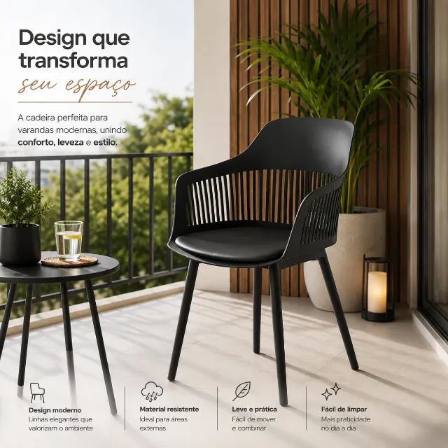 SUPER OFERTA - CADERIA MENA BRANCA COM DESIGN MODERNO E CONFORTAVEL - Foto 2