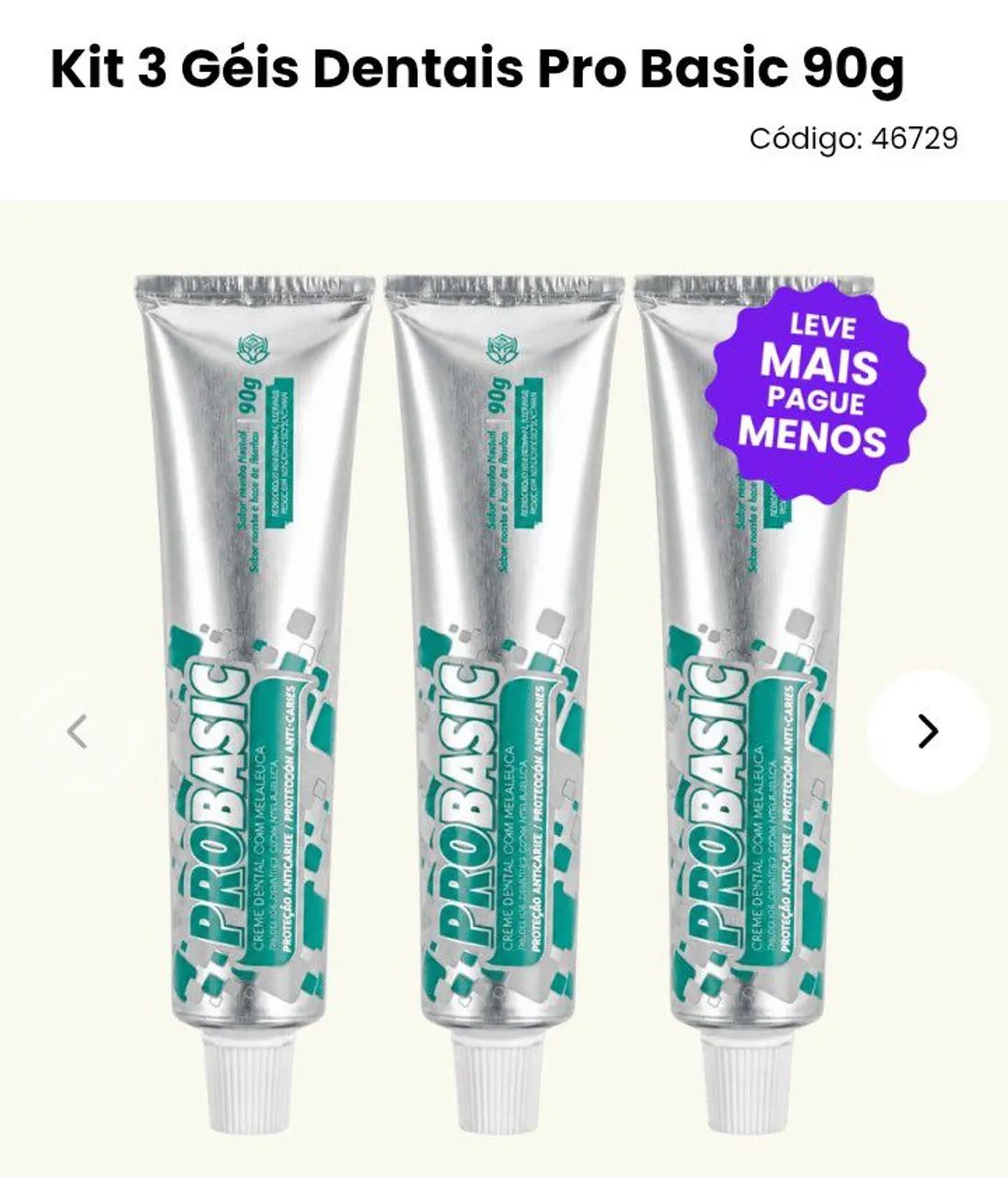 Kit 03 gel dental 90gramas cada