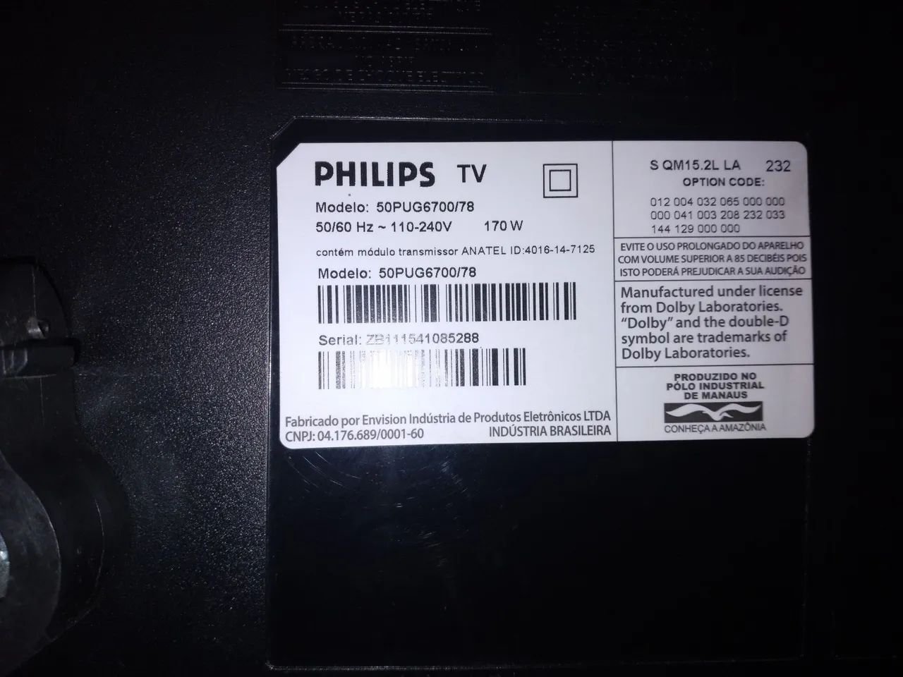 TV PHILIPS 50 ' TELA TRINCADA - Foto 2