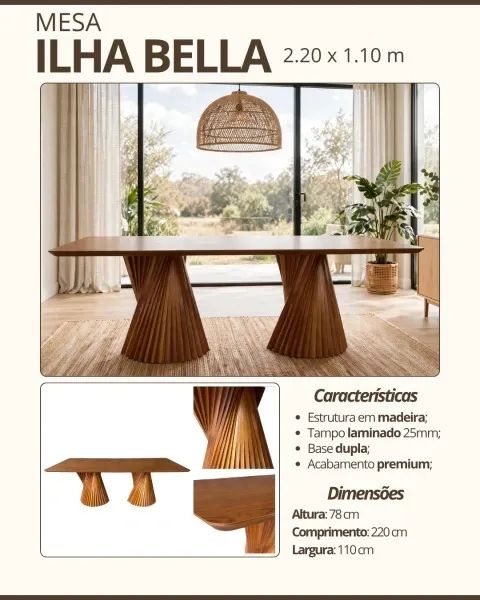 MESA ILHA BELA AVULSA