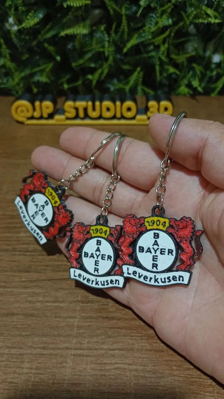 Kit 3 Chaveiros do Bayer Leverkusen  - Foto 2