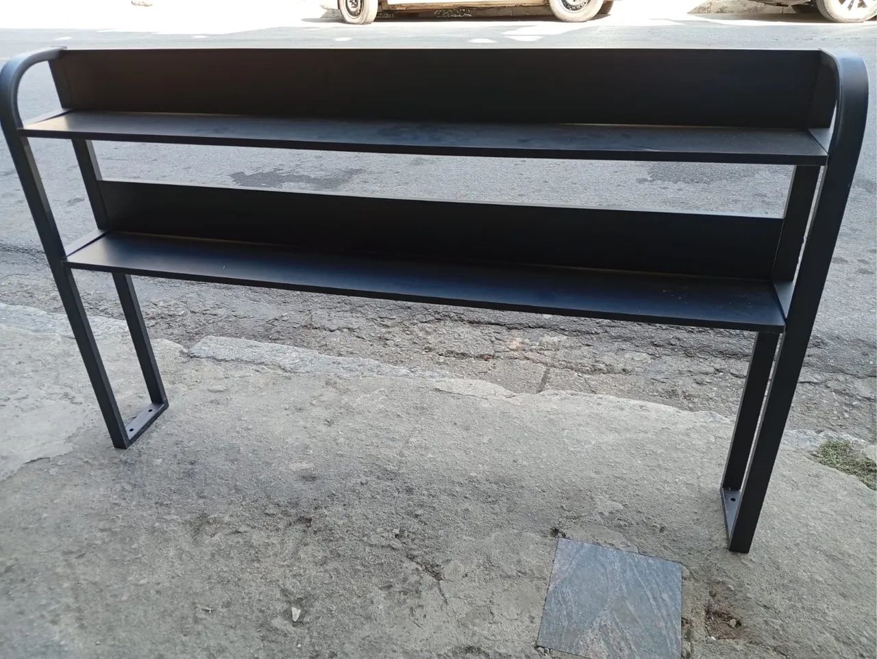 Armário fixar em mesa com duas prateleiras e lateral de metal  - Foto 2