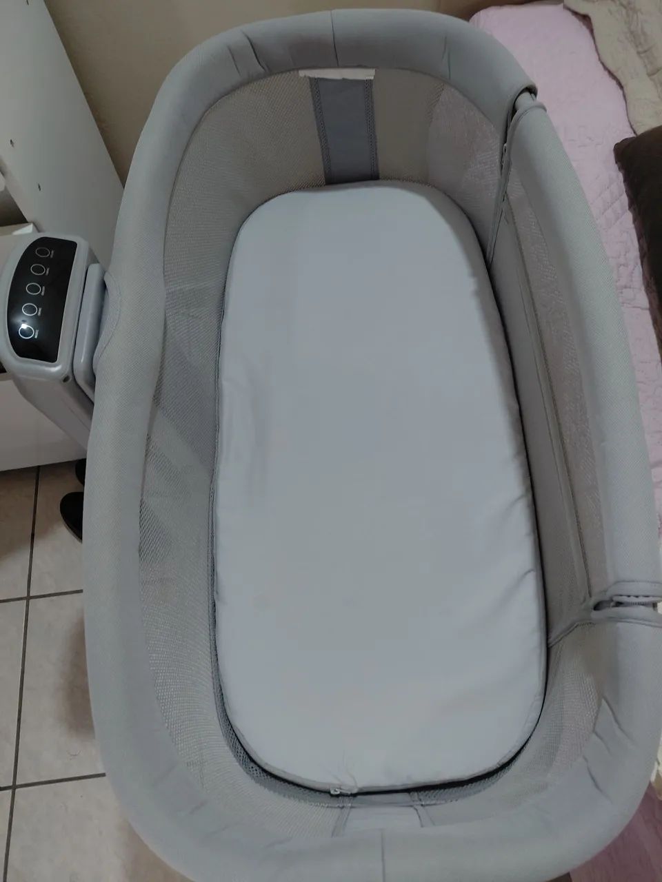 Berço Portátil Acoplado 3 Em 1 + Balanço Automático  - Foto 3