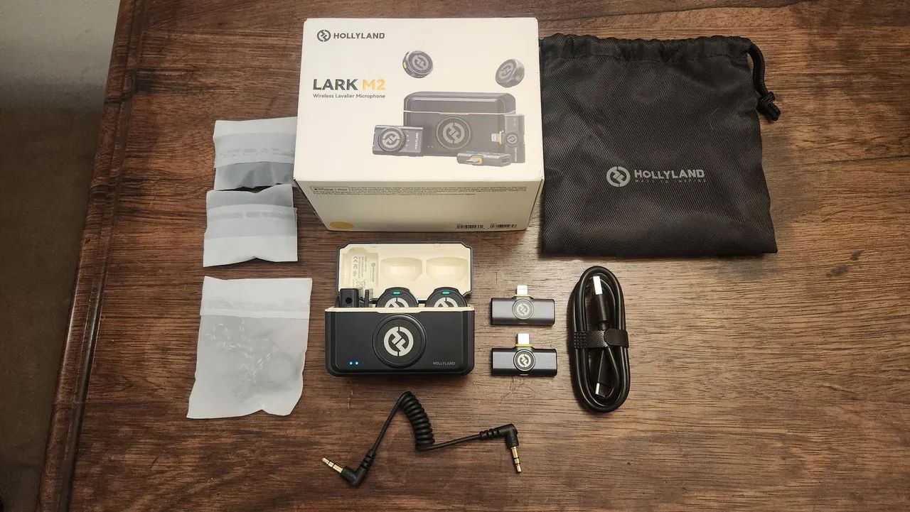 Microfone de lapela Hollyland Lark M2 Lark M2 Combo Preto. - Foto 2