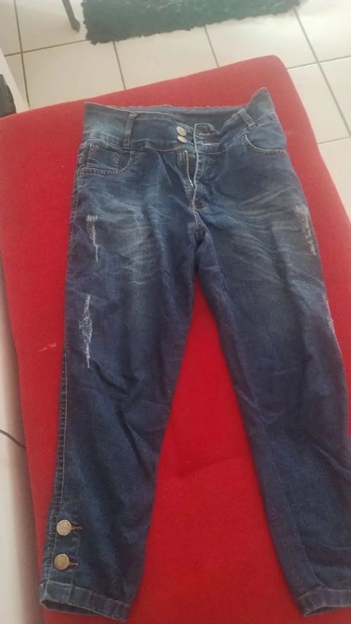 4 :calças jeans ? para brechó sem defeito? - Foto 2