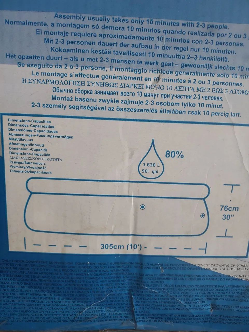 Piscina Bestway Fast Set 3600L nunca usada - Foto 3