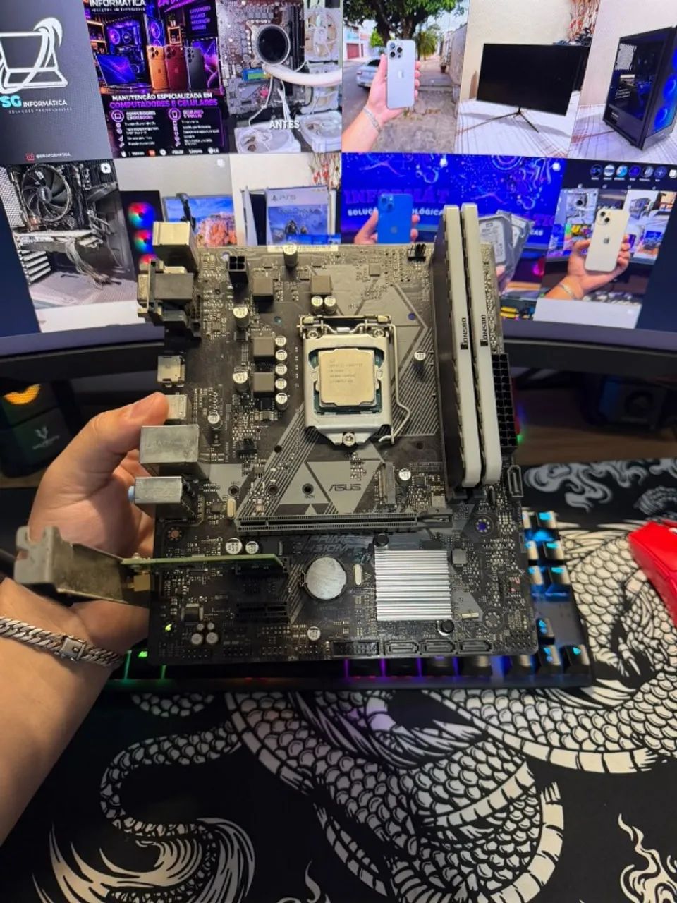 KIT UPGRADE INTEL - MEMORIA RAM, PLACA MÃE, PROCESSADOR E WIFI 