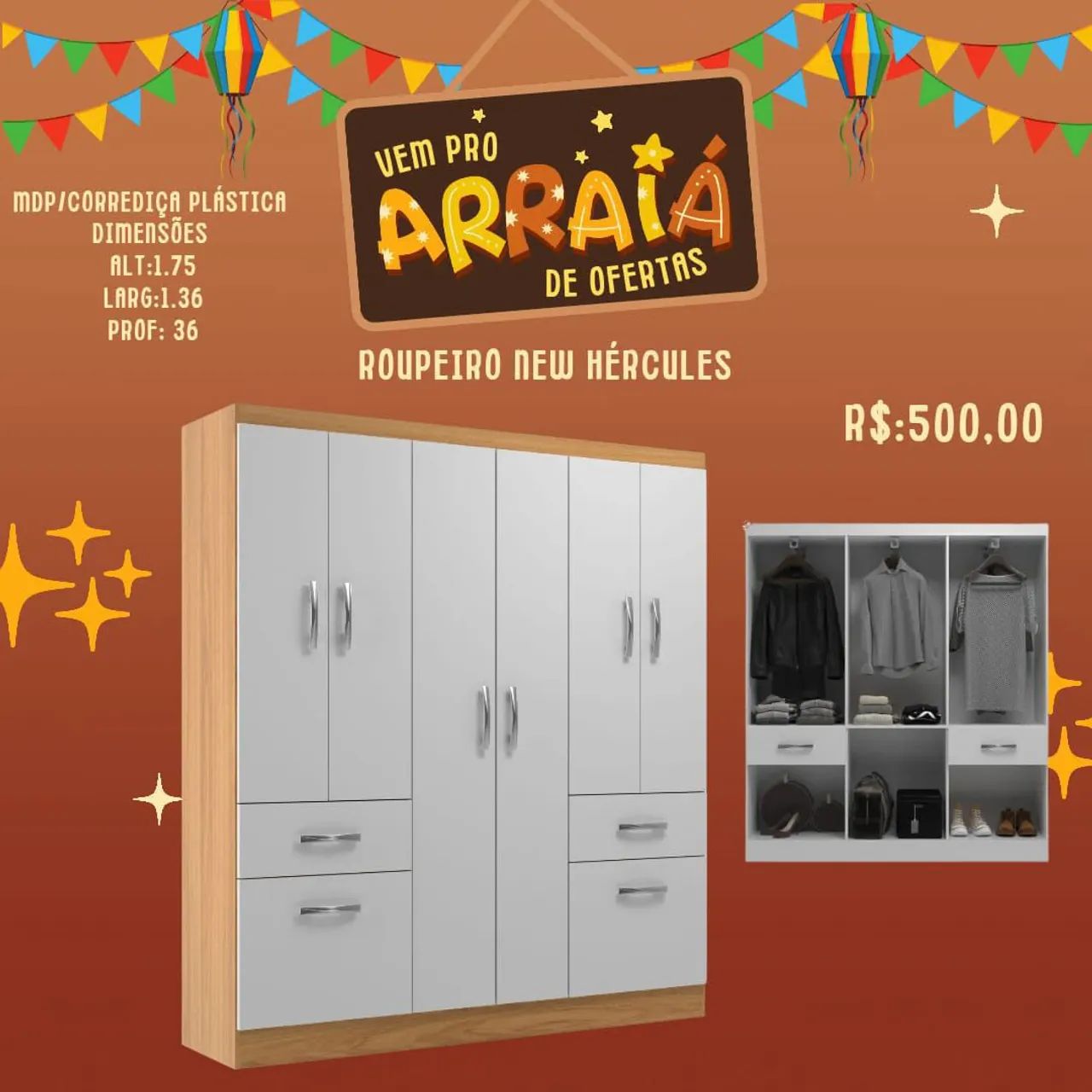 Guarda-Roupa em oferta