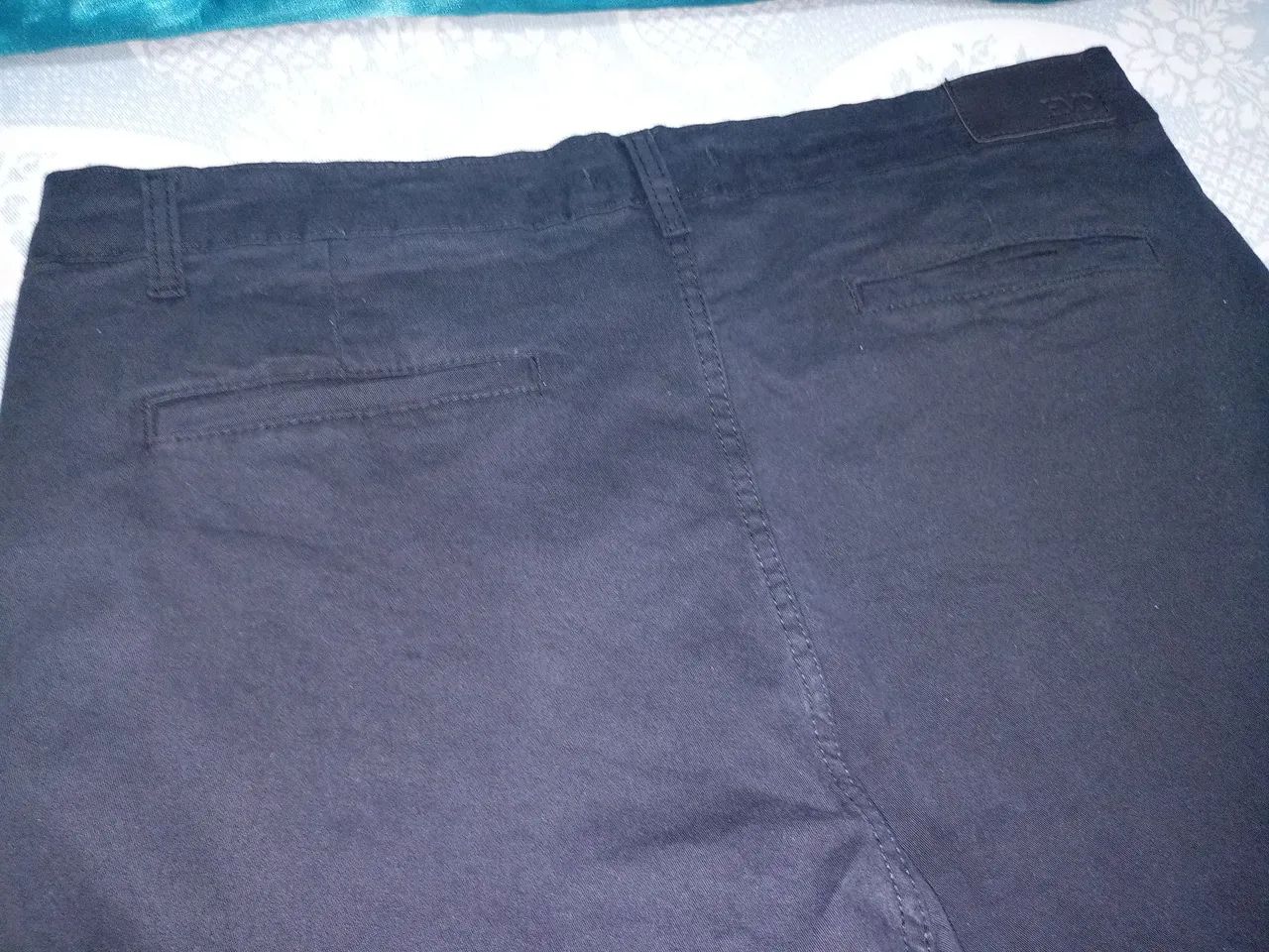 Bermuda Shorts Sarja Preto Tamanho 50 - Foto 2