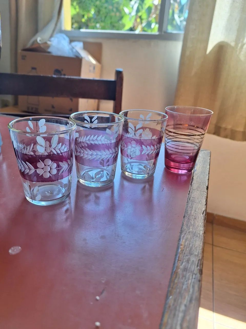 Copos cristal antigo