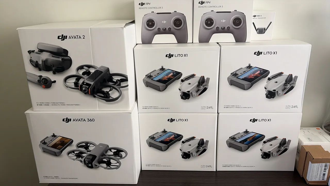 Drone DJI Lito X1 - Combo Fly More controle com tela