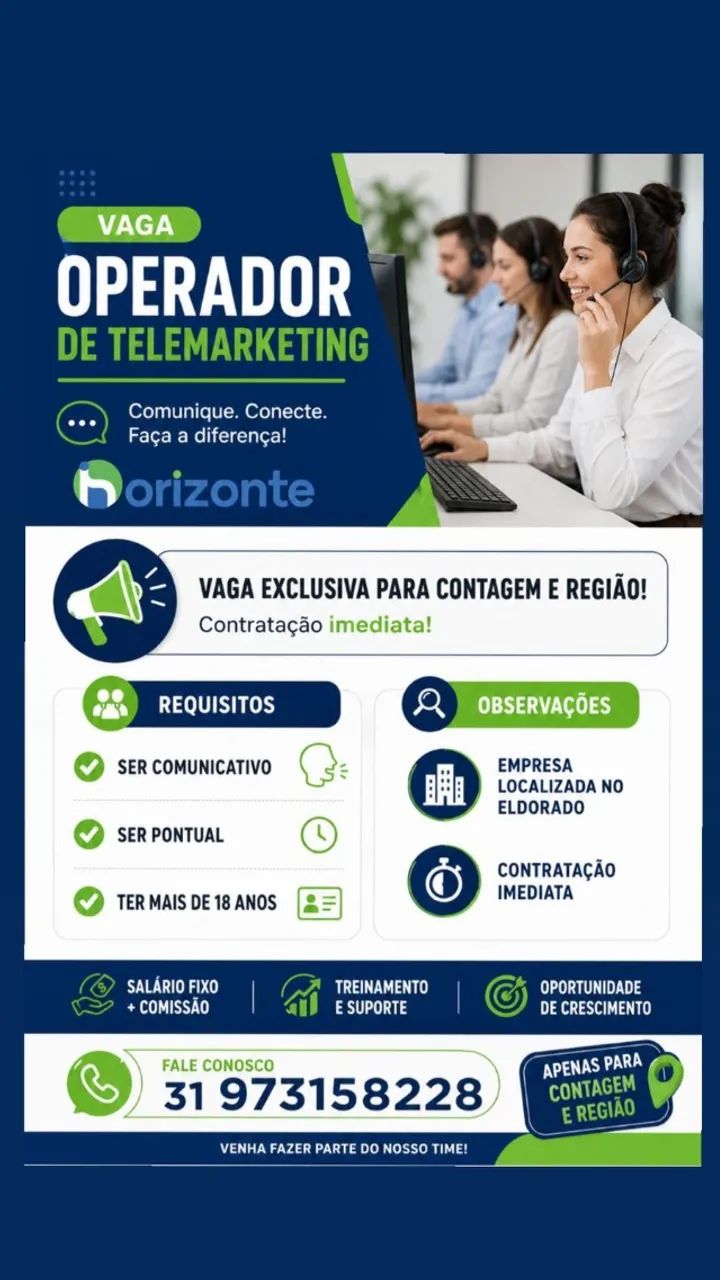 OPERADOR DE TELEMARKETING/UNIDADE DO ELDORADO