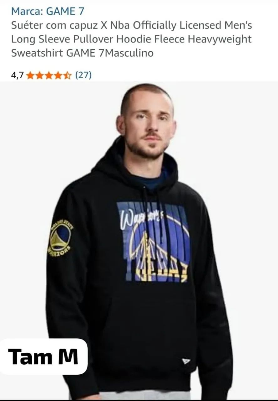 Moletom masculino NBA. Importado,  licenciado NBA. - Foto 3