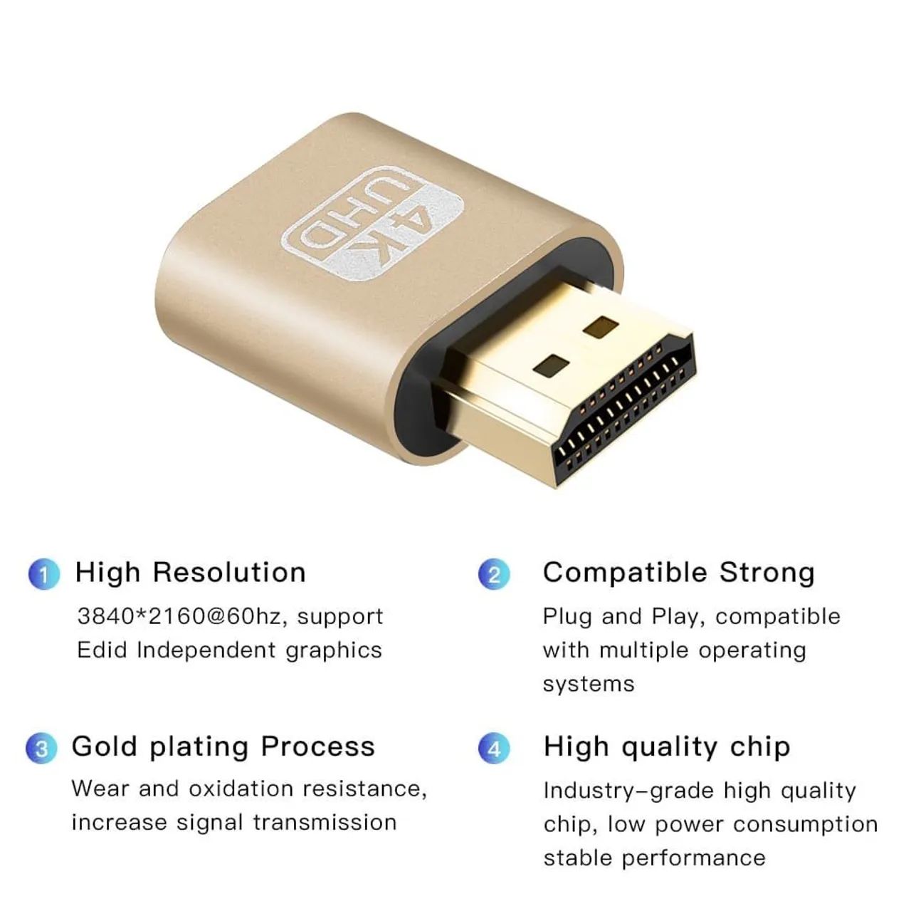 Adaptador Dummy HDMI 4K  - Foto 3