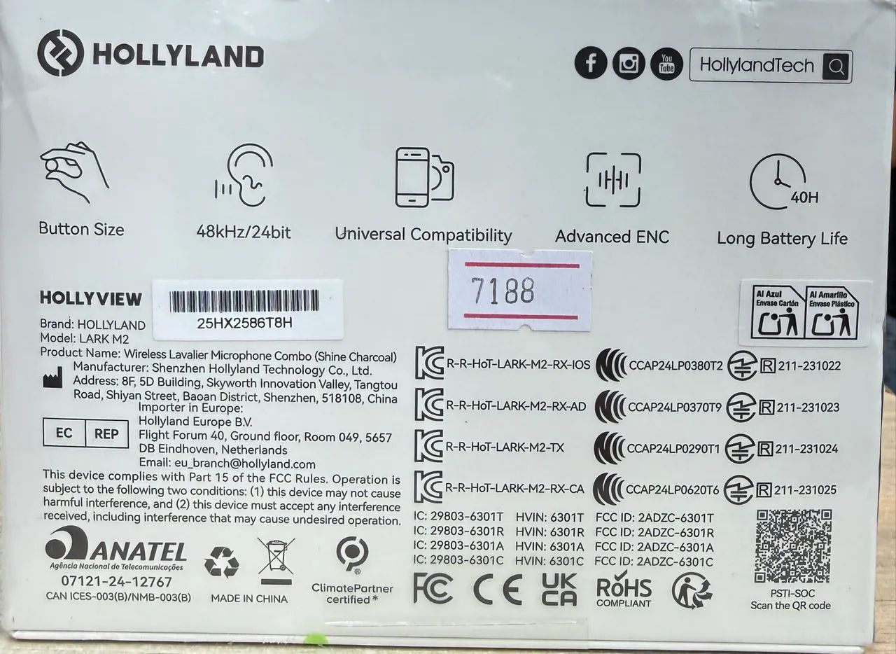 MICROFONE HOLLYLAND M2 COMBO GARANTIA E NOTA FISCAL - Foto 2