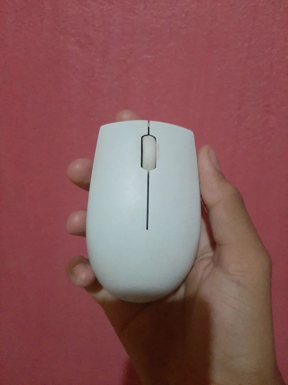 Mouse branco da Lenovo (funciona via pilha)