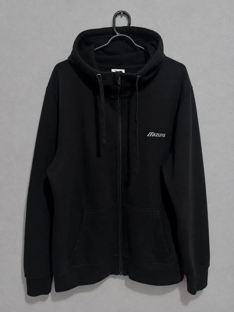 Moletom Mizuno Original com Zíper e Capuz Preto