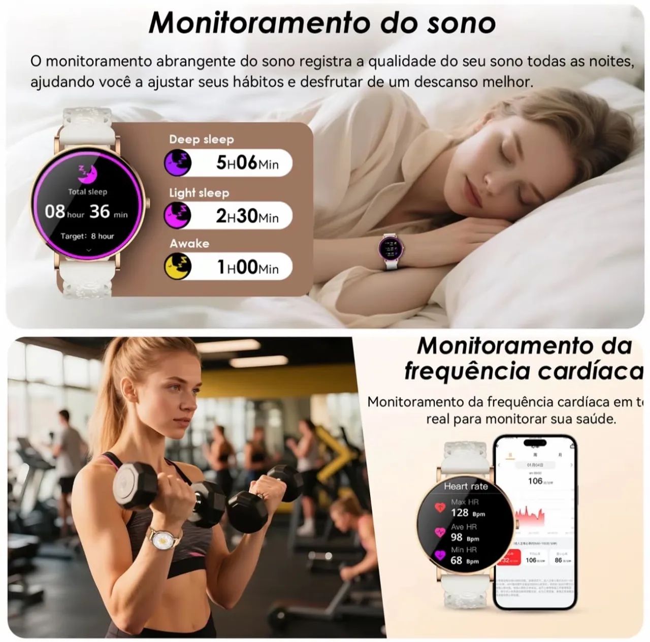 Relógio smartwatch aurafit Ella3 AM28 Bluetooth  - Foto 3