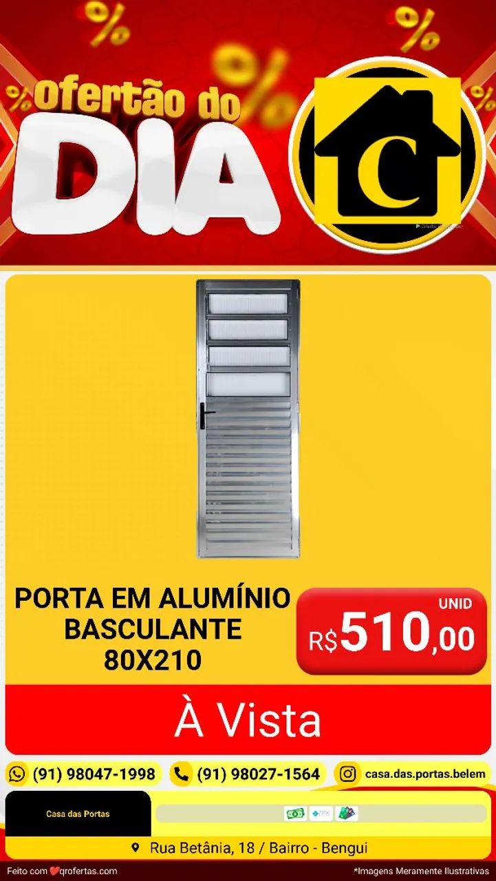 PORTA BASCULANTE EM ALUMÍNIO 1
