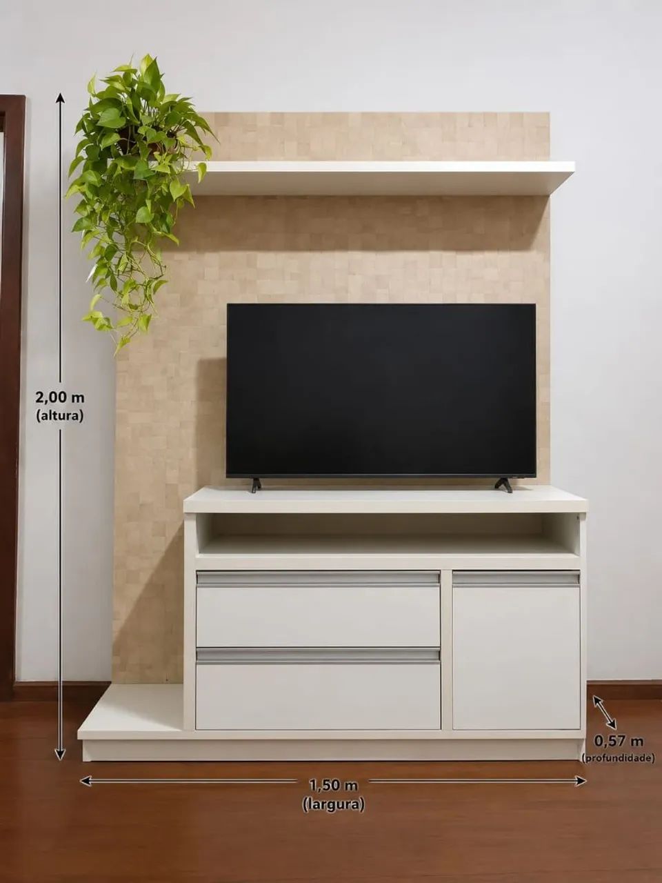 Hack para TV em MDF planejado 