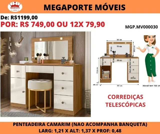 PENTEADEIRA CAMARIM 