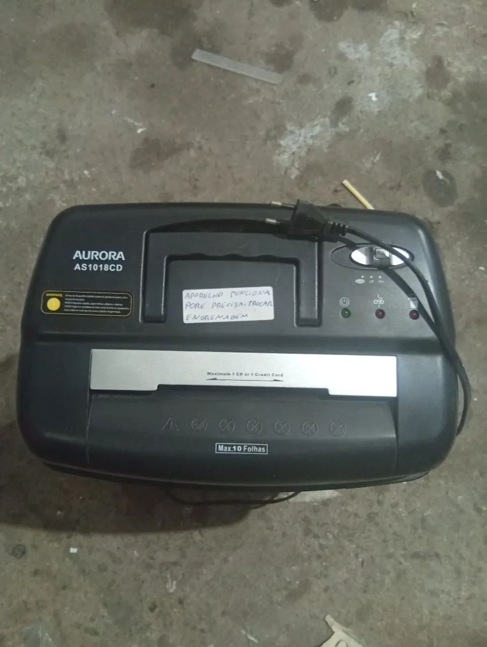 Fragmentadora aurora As1018cd 250 folhas