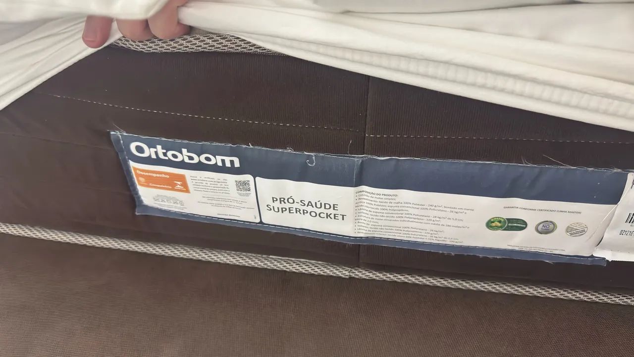 Cama box casal + colchão Ortobom - Foto 4