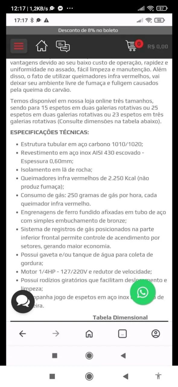 Churrasqueira TOMASI profissional  - Foto 2