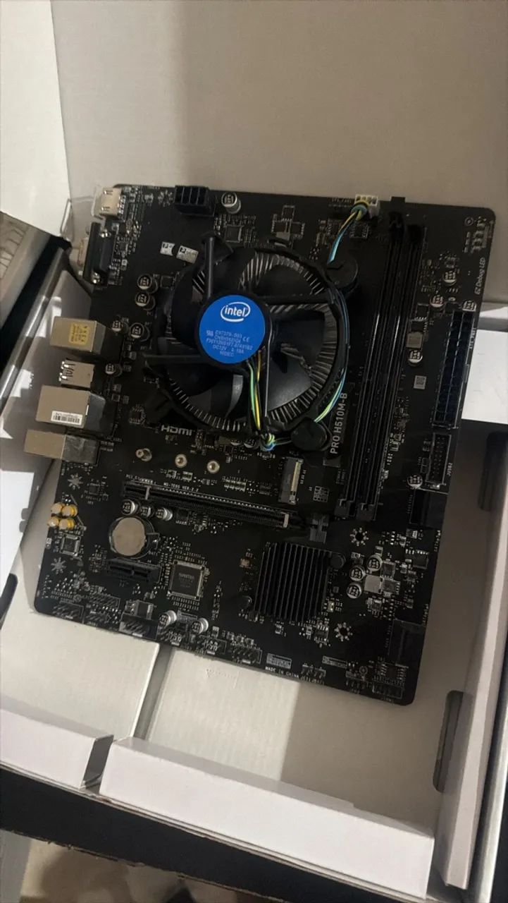 Placa Mãe MSI PRO H510M-B + Processador Intel i510400F