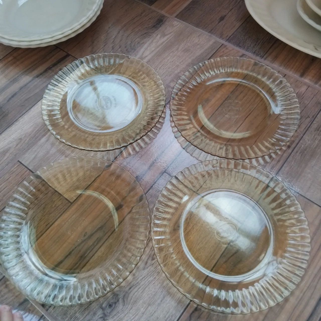 4 pratos de sobremesa colorex 