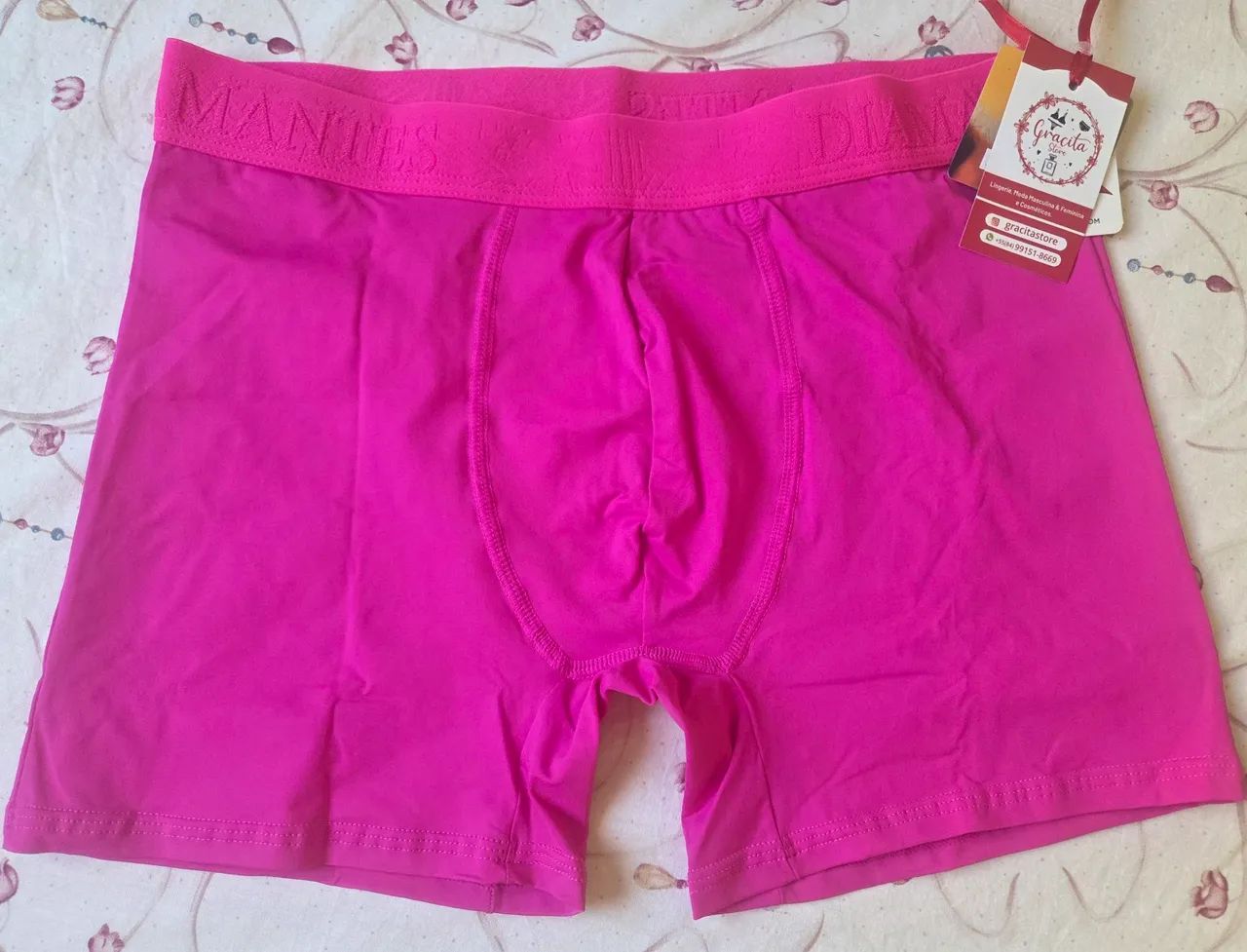 Cueca Boxer em Microfibra Diamantes Lingerie 