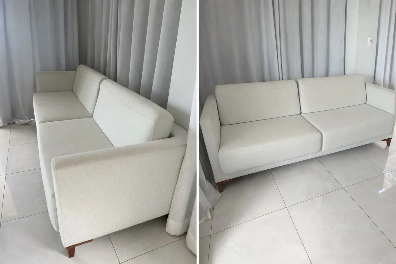 Sofá 3 lugares moderno - excelente estado 