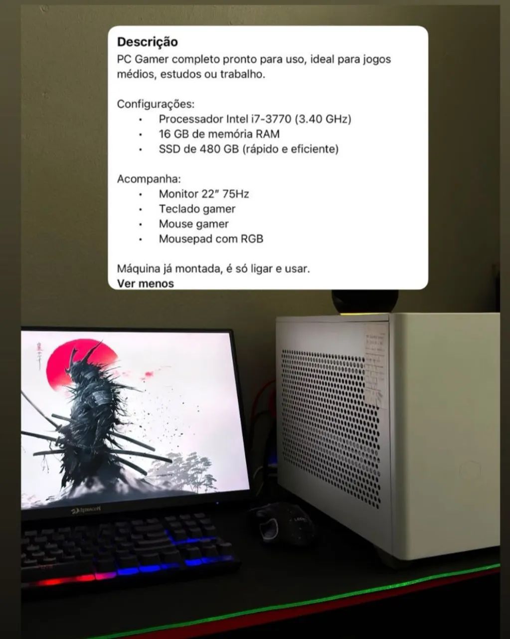 Vende-se computador gamer 