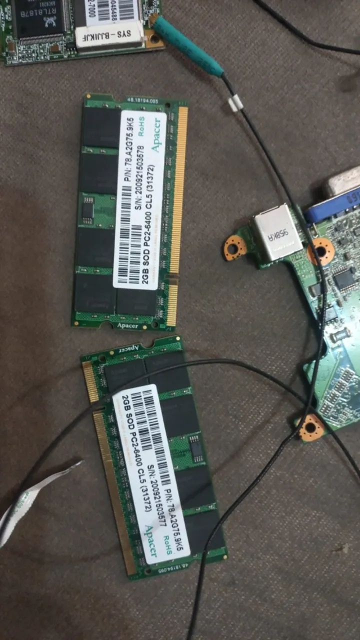 Lote de Peças para Notebook - Core 2 Duo / RAM DDR2 - Para Retirada de Componentes - Foto 3