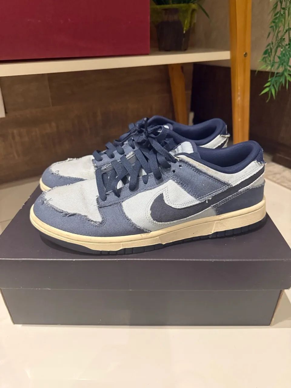 nike dunk low light armory blue denim