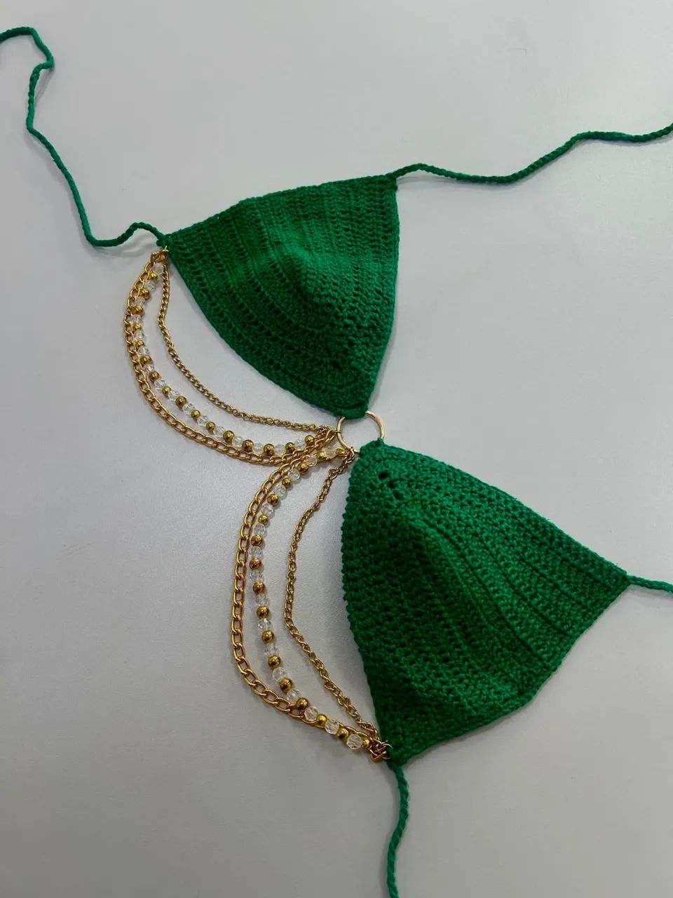 Top de Crochê com Correntes e Miçangas - R$ 50,00 ? - Foto 3
