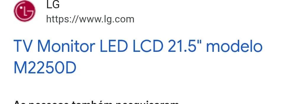 Vendo tv monitor da LG de 21 polegadas. 