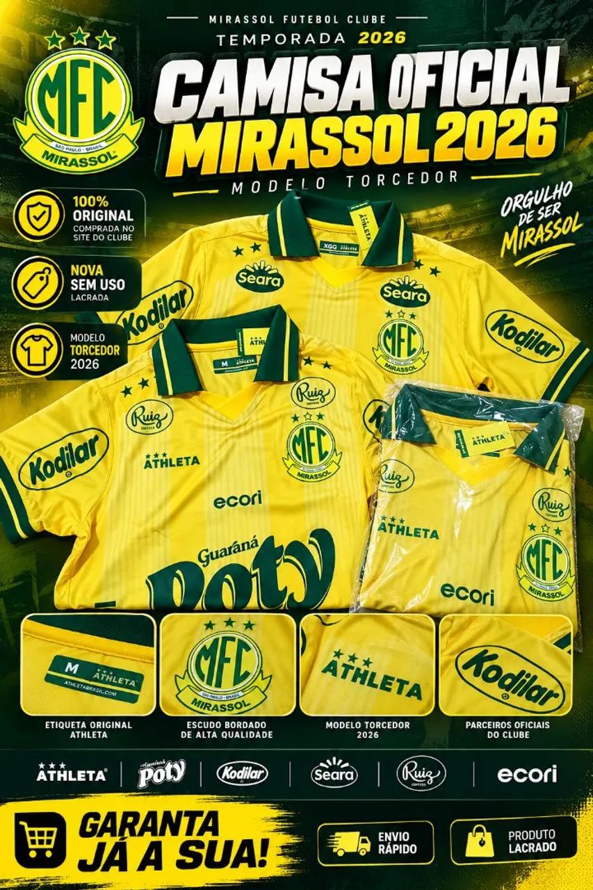  CAMISA MIRASSOL 2026 - MODELO TORCEDOR - Foto 5