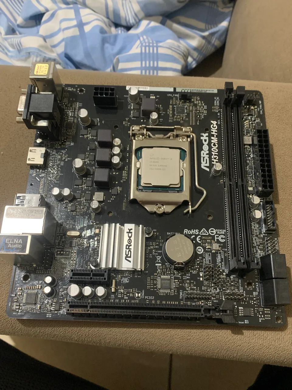kit placa mãe e processador (i3-8100)