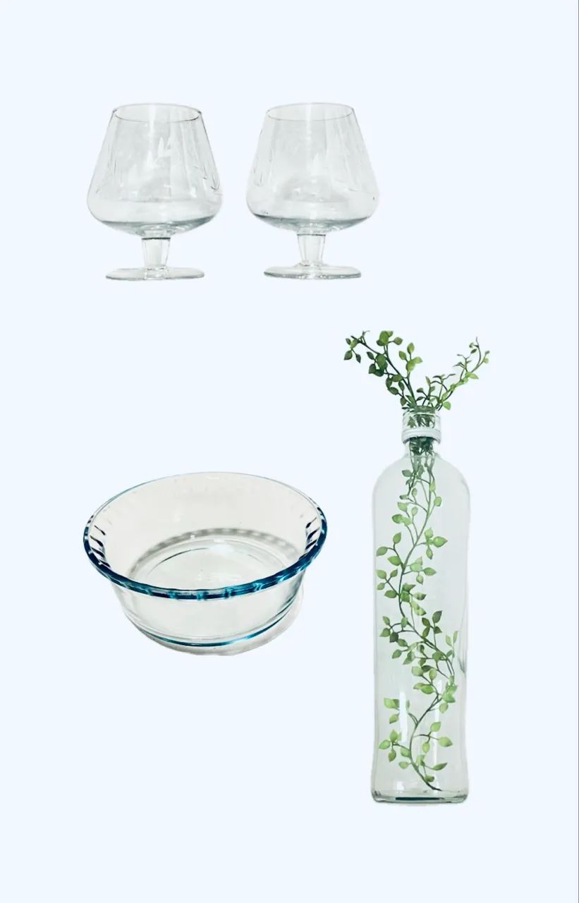Lote Itens Cristal e Vidro 