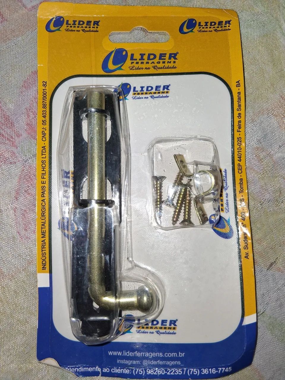 Ferrolho de aço 12cm.para porta/janela de madeira/alumínio 